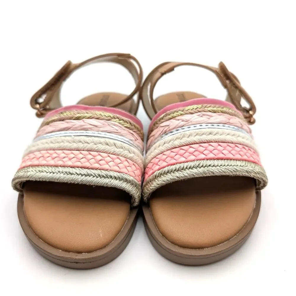 Steve Madden Kassi Flat Sandal Open Round Toe Girl's Pink Size US10